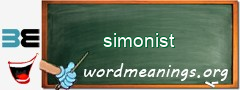 WordMeaning blackboard for simonist